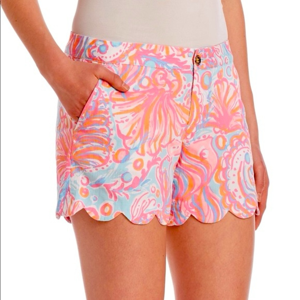 Lilly Pulitzer Buttercup Shorts Pink Pout Too Much Bubbly Sz 0